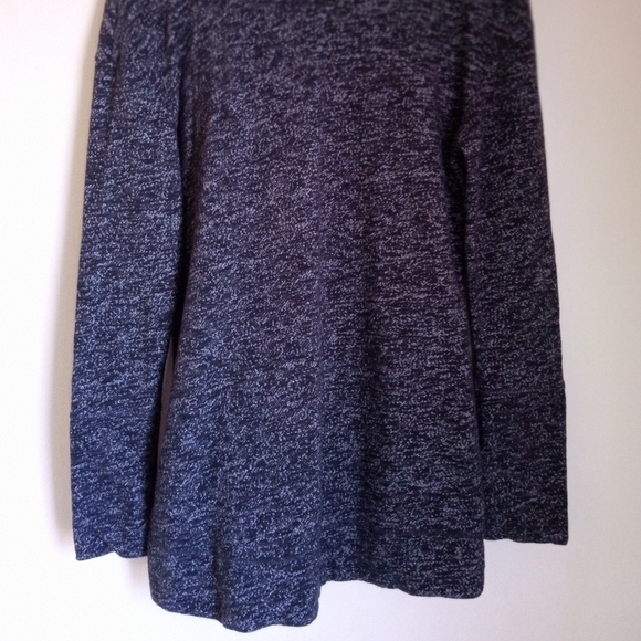 Merona long line black space dyed cowl neck sweater women's size medium - Picture 5 of 6